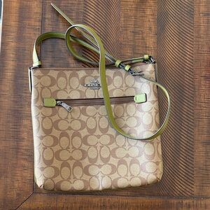 Coach Brown and Tan Crossbody Bag
